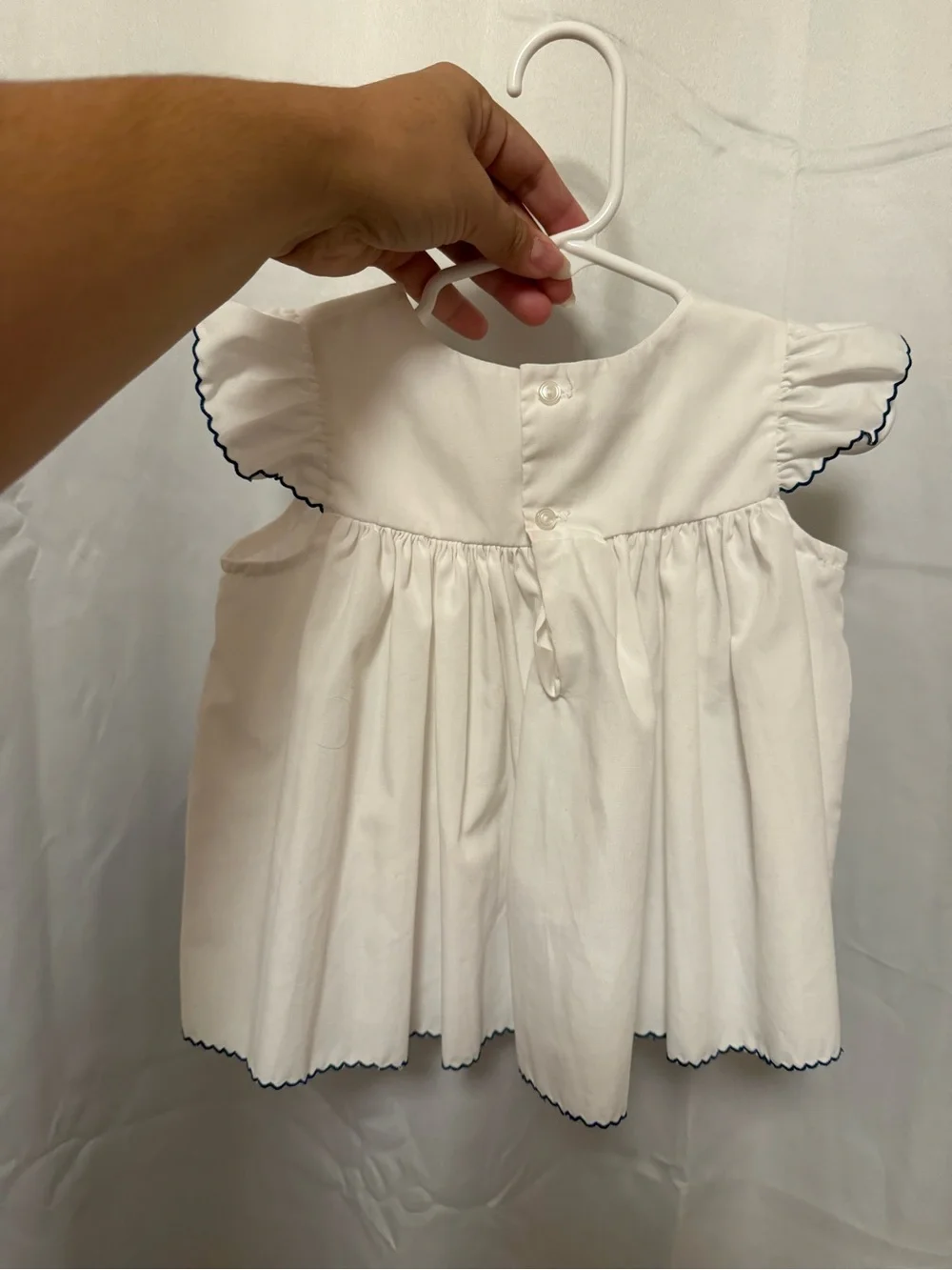 Vintage White Dress with Small Multicolor Prints